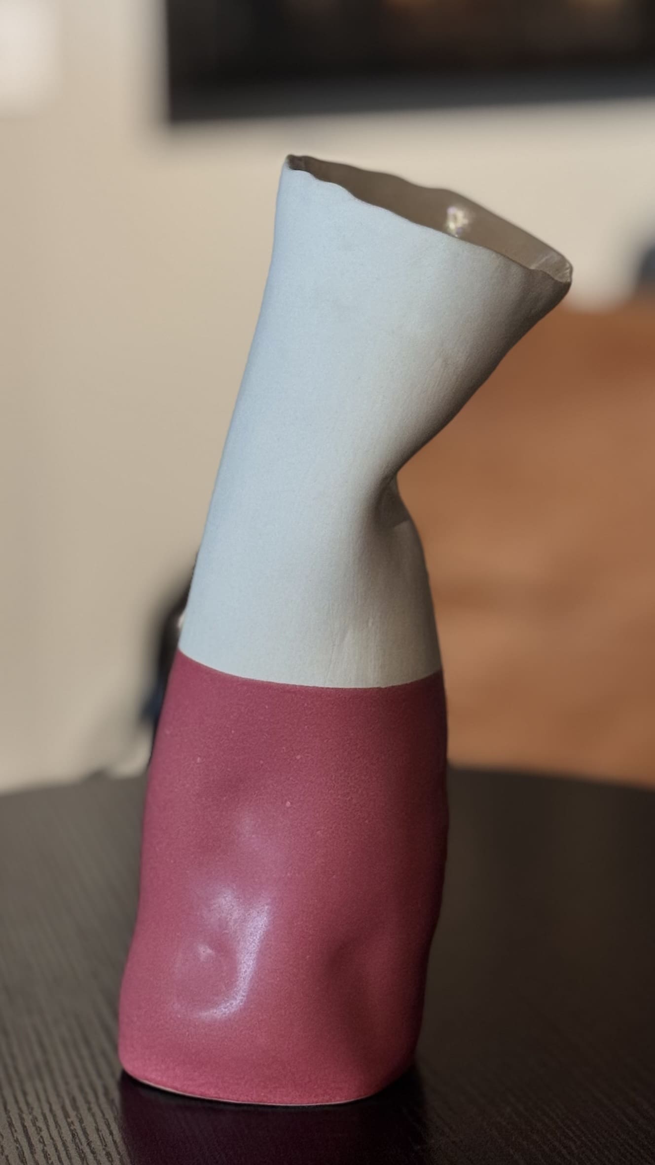 Vase White and Red