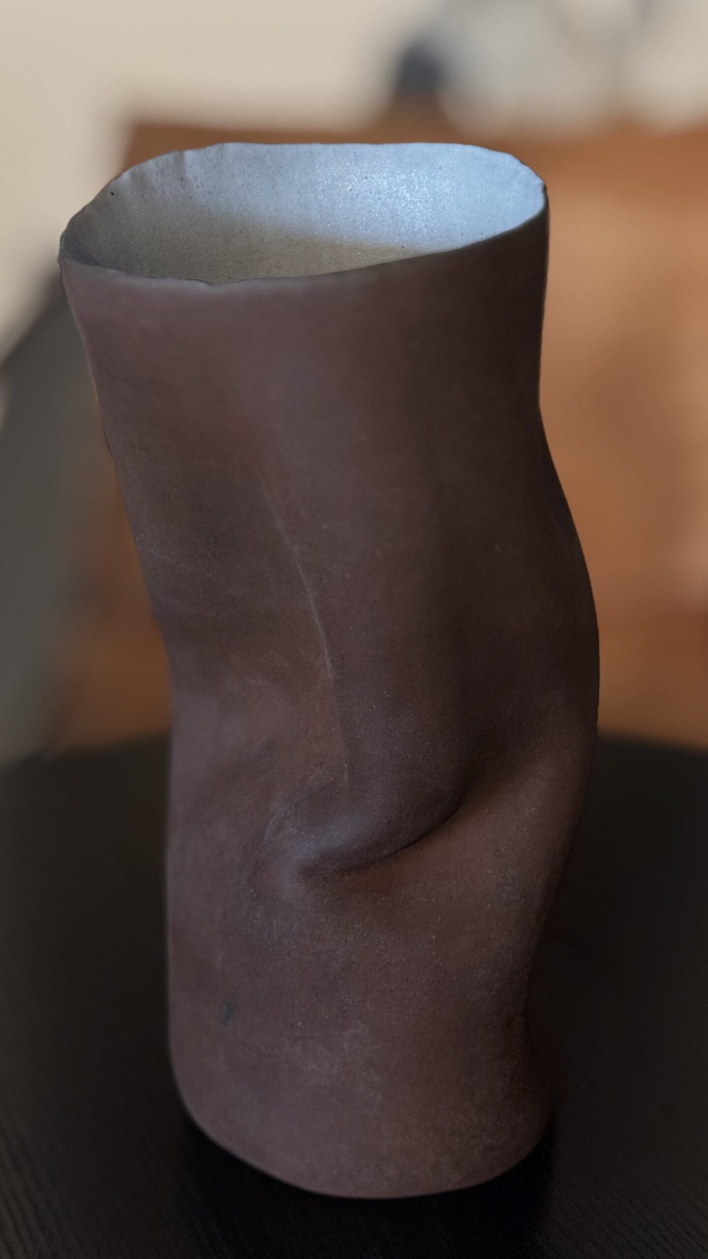 Vase Terracotta and White